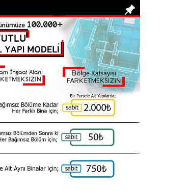 FiyatlandÄ±rma tablosu